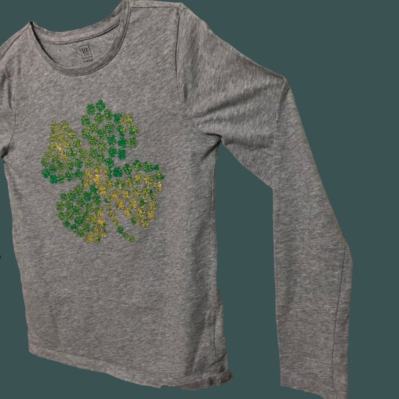 GAP KIDS, Medium, Long Sleeve Shirts, Gray, Age 8-10 - Picture 4 of 5